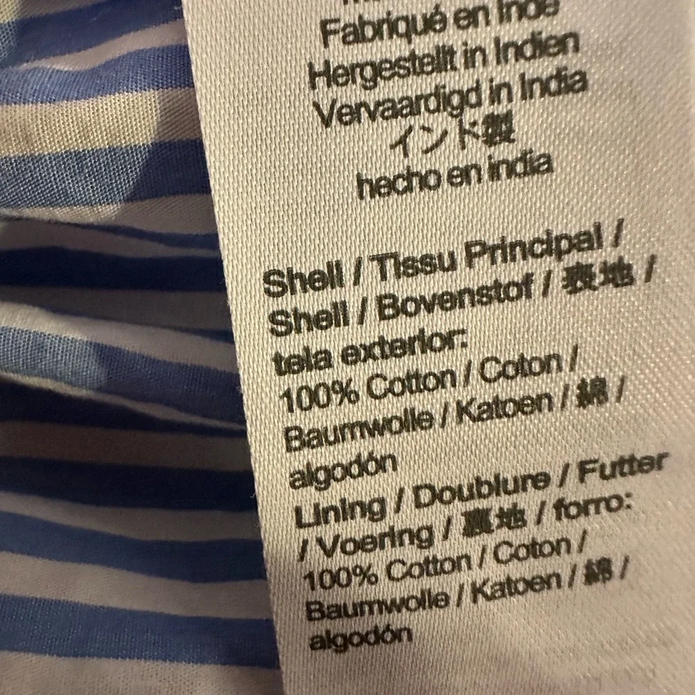 J. Crew Blue Striped Kids Ruffle Skirt